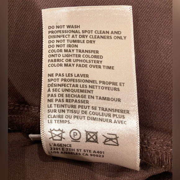 NWT, L’Agence Rochelle High Rise Coated Jean, Mahogany Color, Size M - Picture 8 of 10